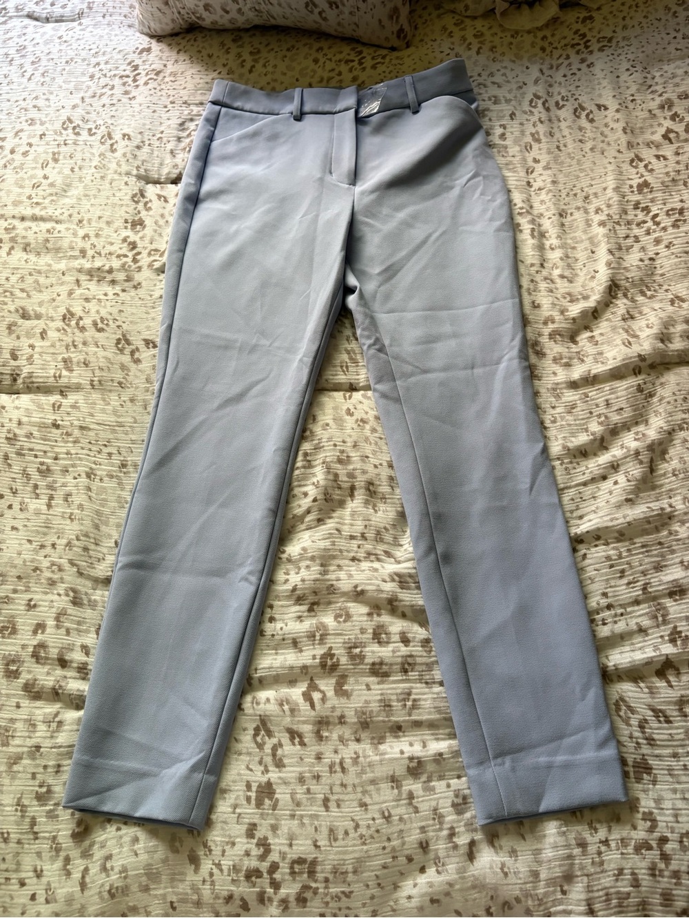 Express Women's Light Blue Straight Trousers